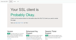 Desktop Screenshot of howsmyssl.com