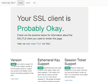 Tablet Screenshot of howsmyssl.com